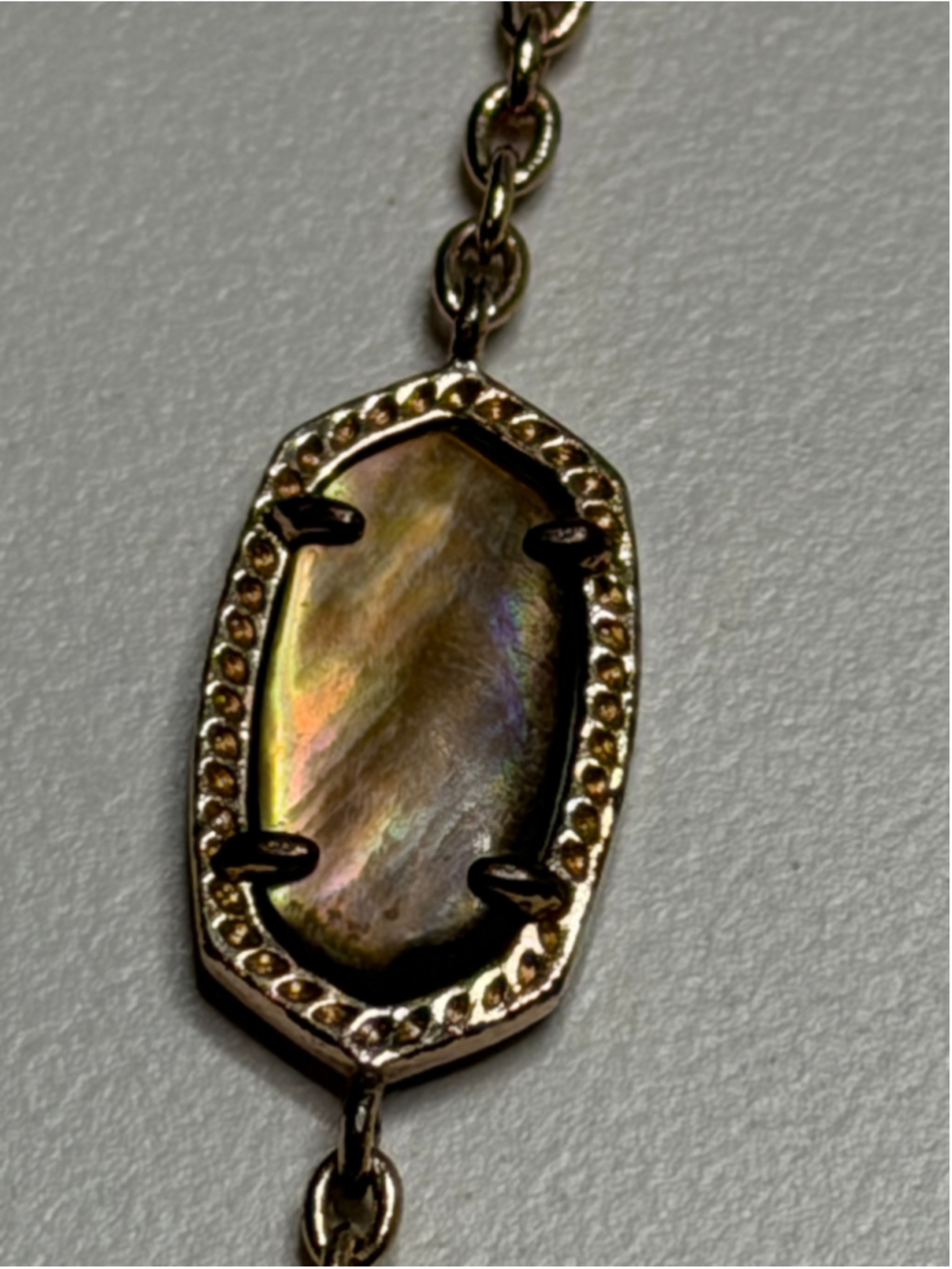 Women's Kendra Scott Gold Iridescent Station Necklace One Size - Picture 2 of 3